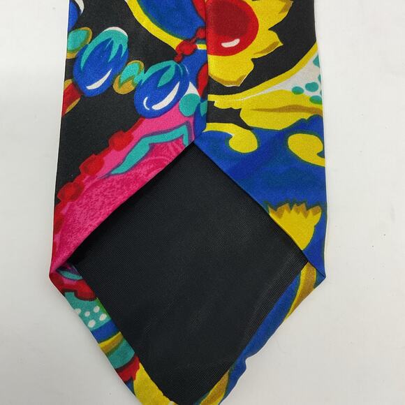 Vintage Hollyvogue 100% Silk Men Abstract Tie Jewels Luxury Necktie  Geometric - Picture 4 of 6